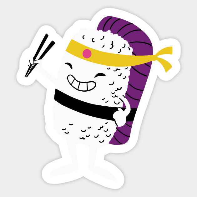 Adorable Sushi Character Sticker by GushikenART